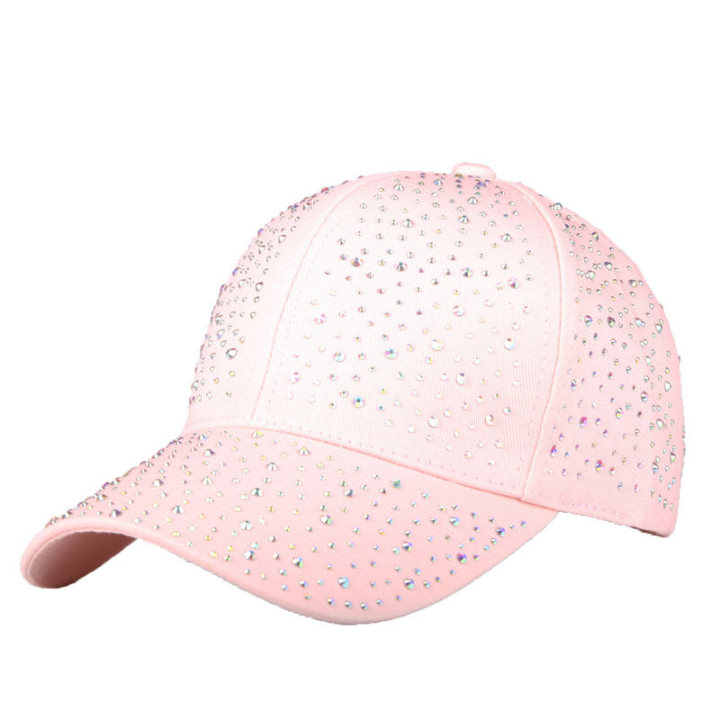 Women's Full Diamond Baseball Cap Outdoor Sun-shade Sun Protection