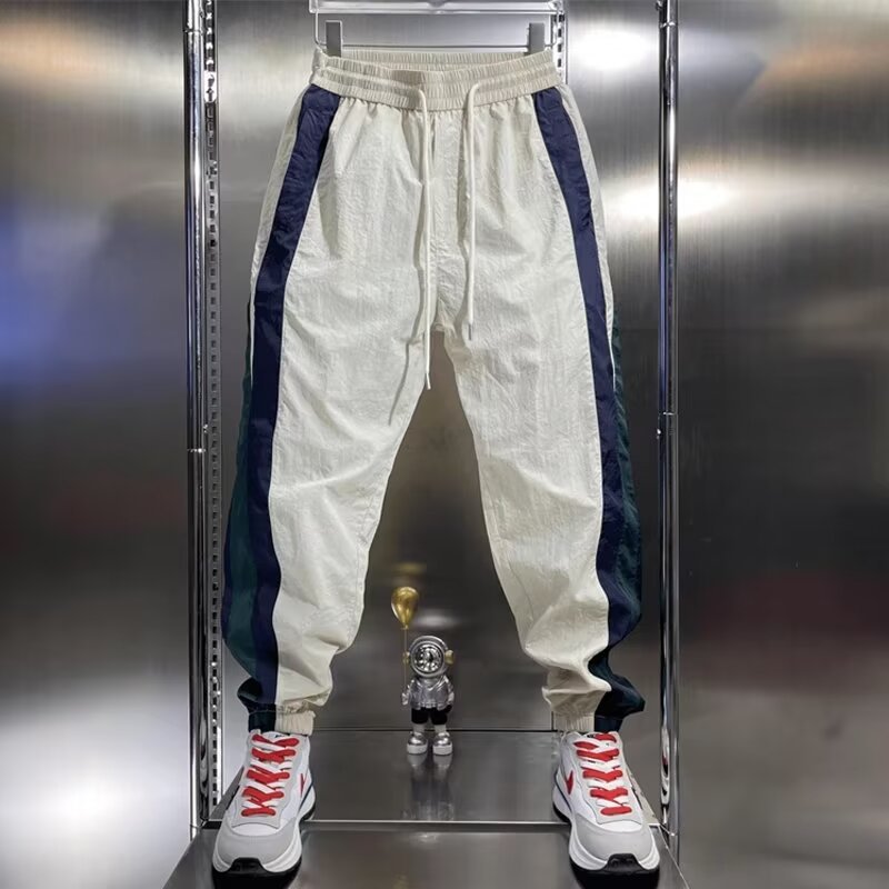 Thin Contrast Stripe Casual Sports Pants