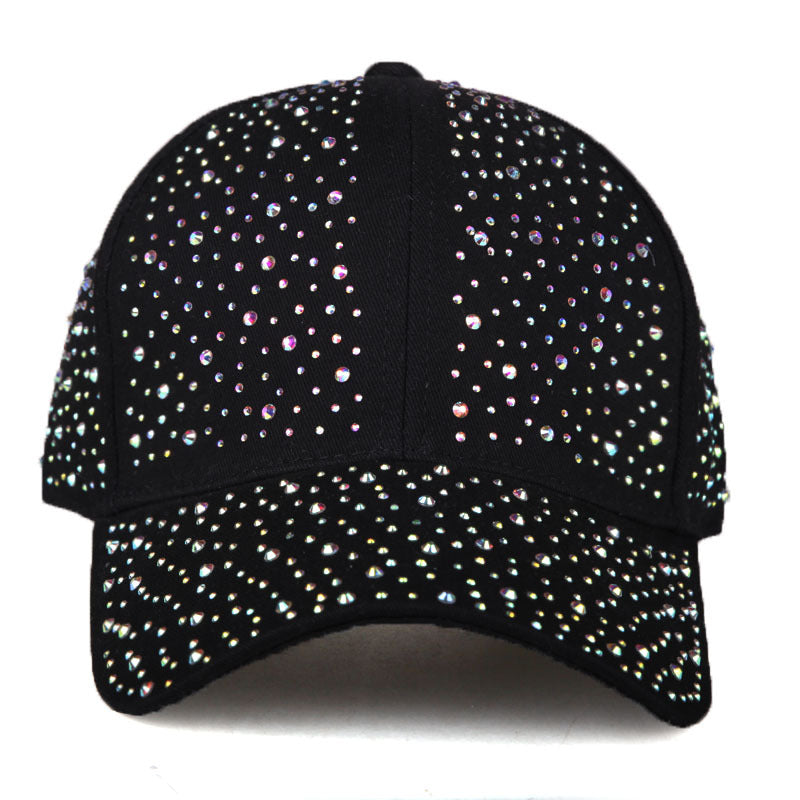 Women's Full Diamond Baseball Cap Outdoor Sun-shade Sun Protection