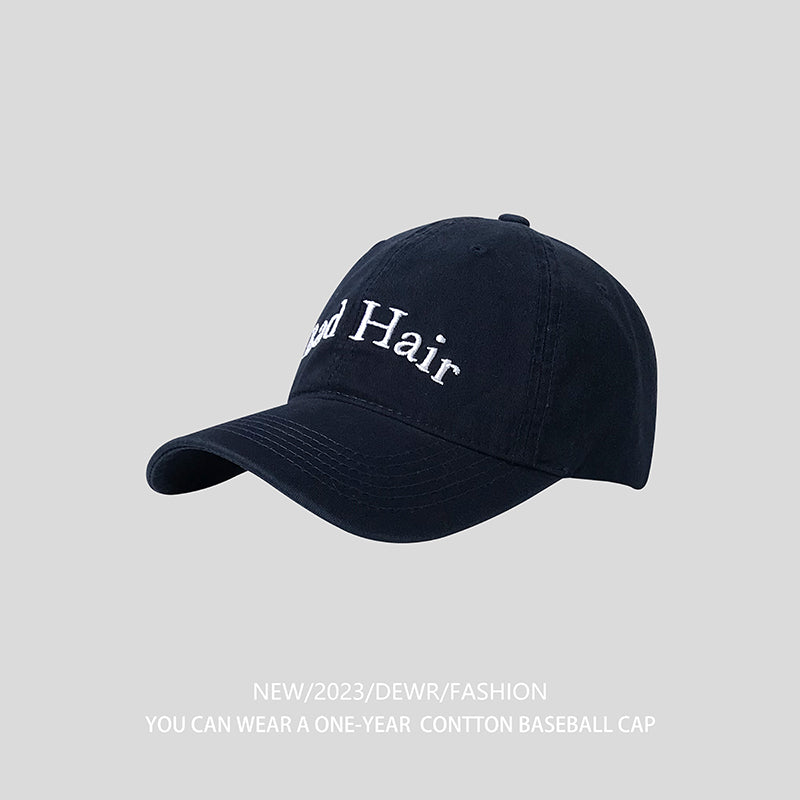 Letter Embroidered Peaked Cap Female