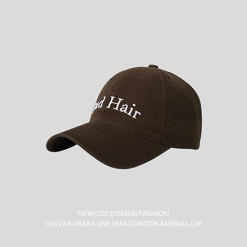 Letter Embroidered Peaked Cap Female