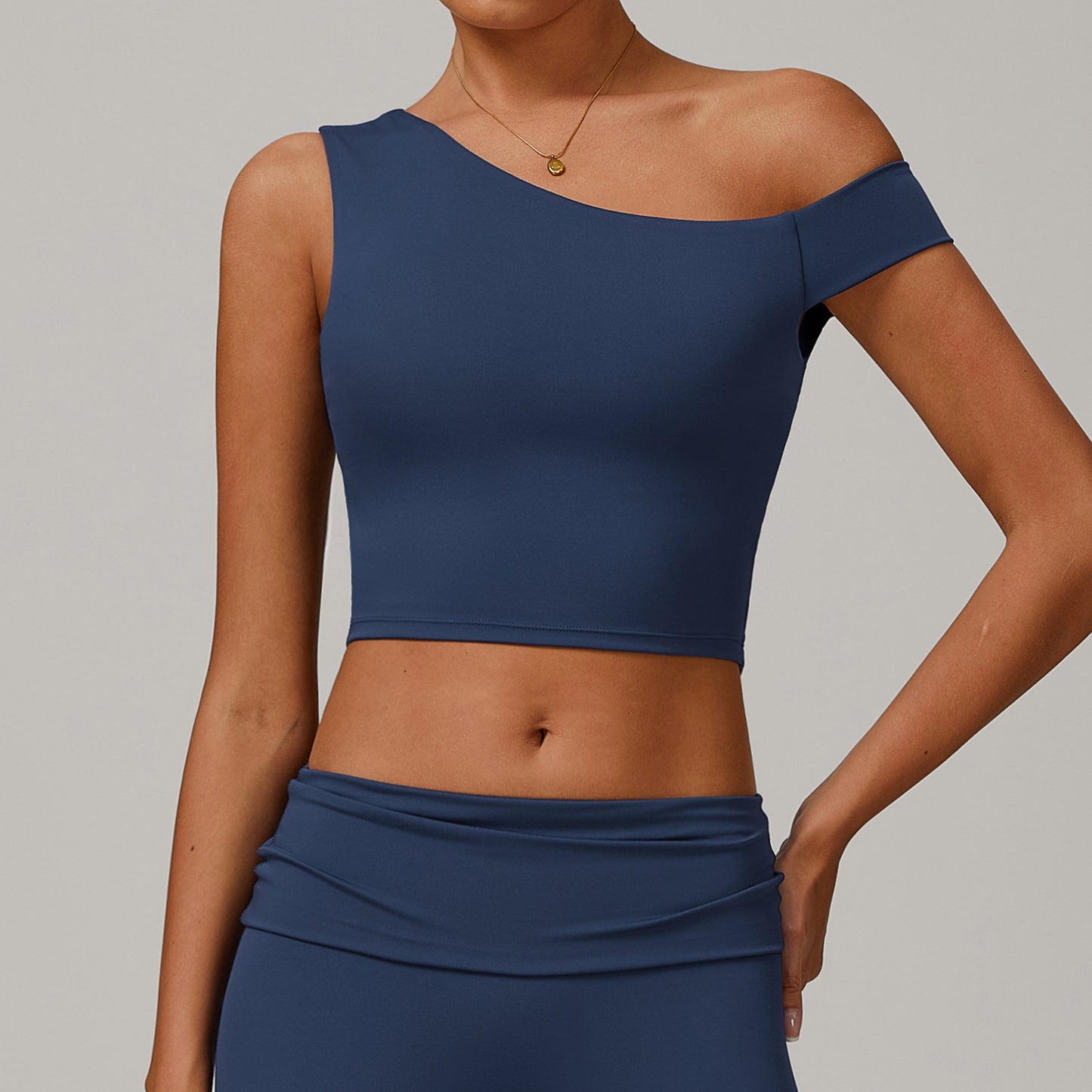 Yoga Vest Women's Irregular Shoulder Sports Workout Underwear