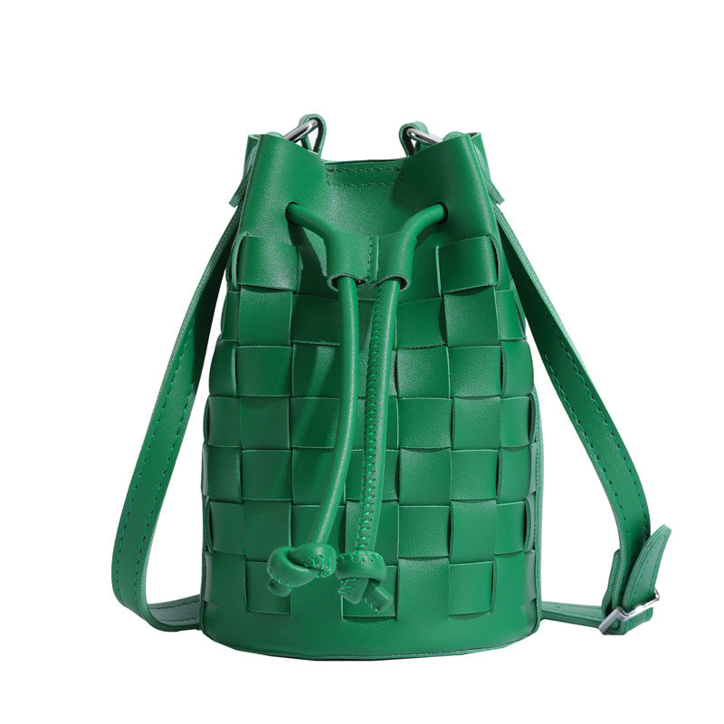 Women's Woven Bucket Shoulder Bag