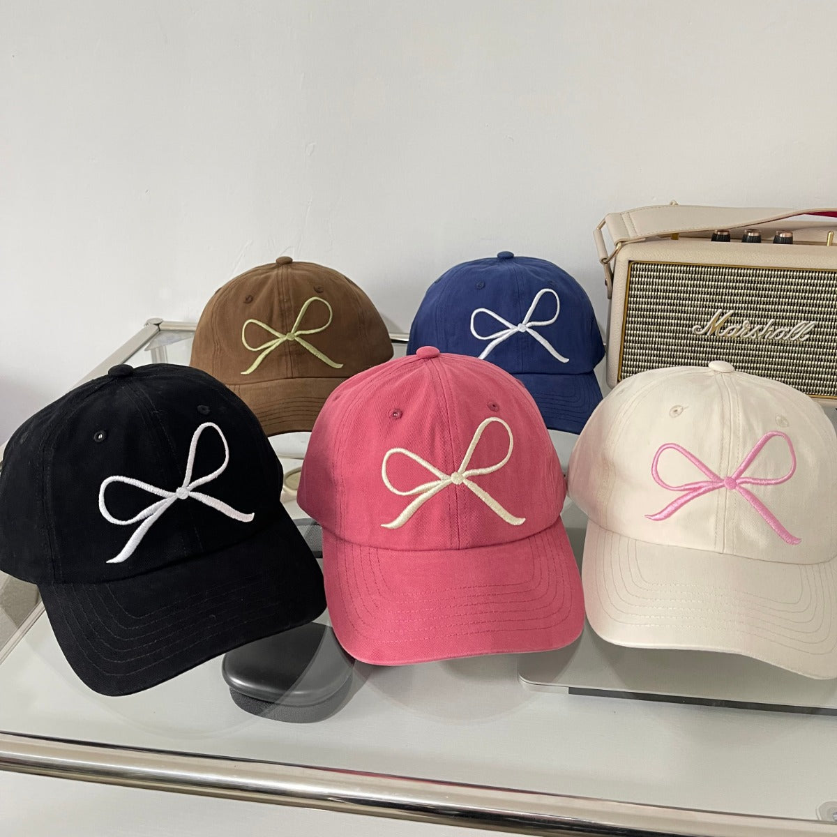 Ins Bow Baseball Cap Sweet Cute Sun Protective