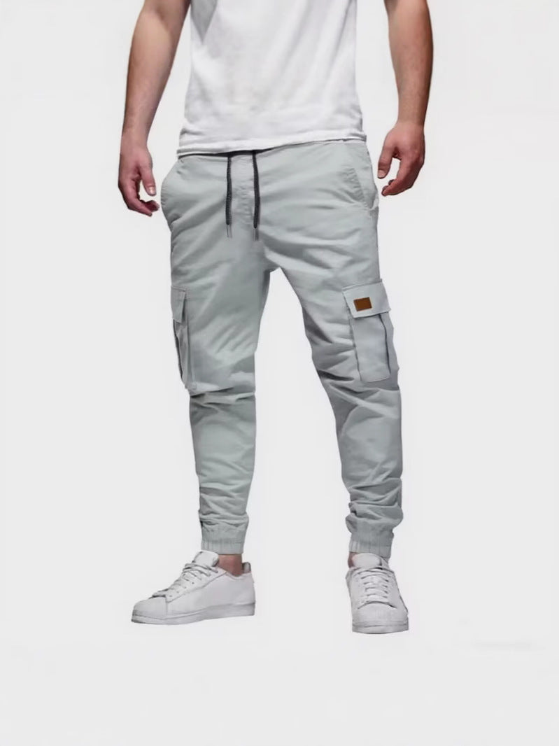 Mens Casual Sports Sweatpants With Drawstring Elastic Waist