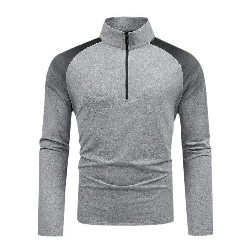 Quick-drying Half Zipper Slim Fit Training Men's Sports Long-sleeved Sweater