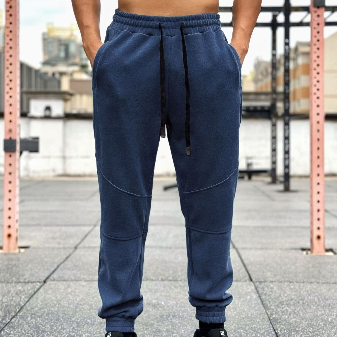 Fitness American Cuffed Pants Men's Loose Drawstring