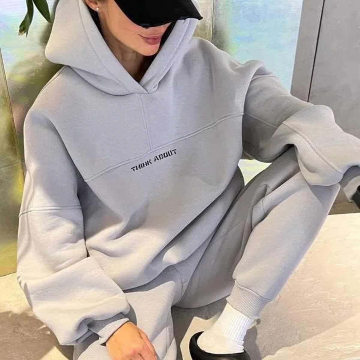 Fashion Hooded Sports And Leisure Sweater Suit