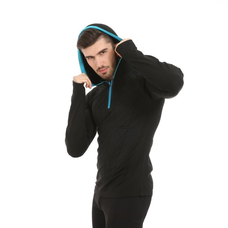 Seamless Top Pocket Cap Rain-proof Fitness Yoga Leggings Suit