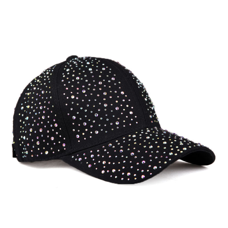 Women's Full Diamond Baseball Cap Outdoor Sun-shade Sun Protection