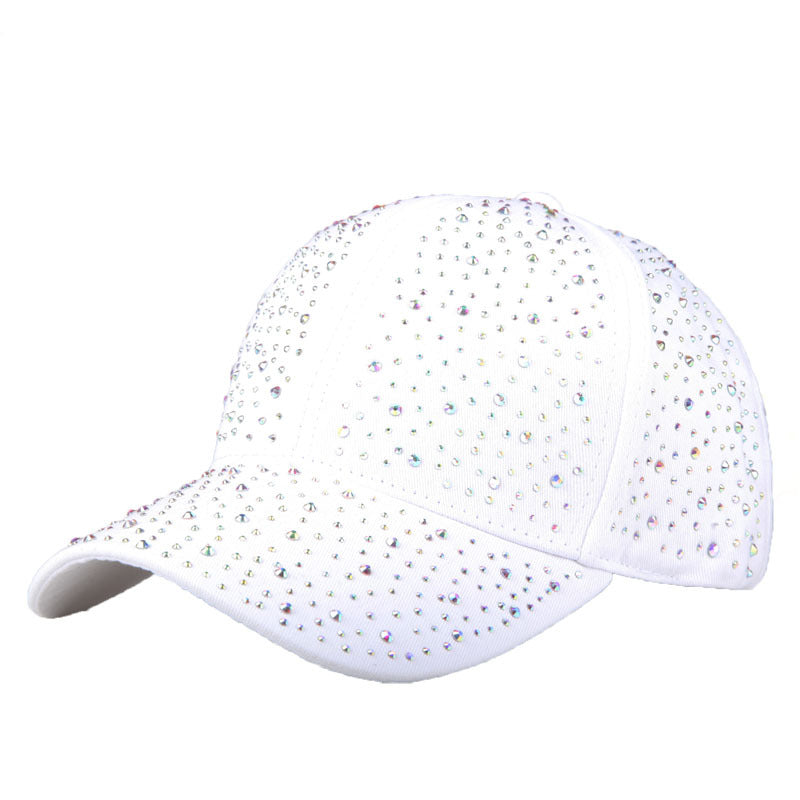 Women's Full Diamond Baseball Cap Outdoor Sun-shade Sun Protection