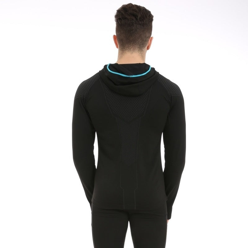 Seamless Top Pocket Cap Rain-proof Fitness Yoga Leggings Suit