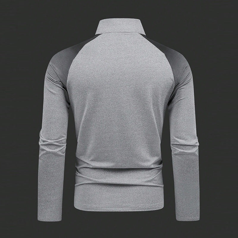 Quick-drying Half Zipper Slim Fit Training Men's Sports Long-sleeved Sweater