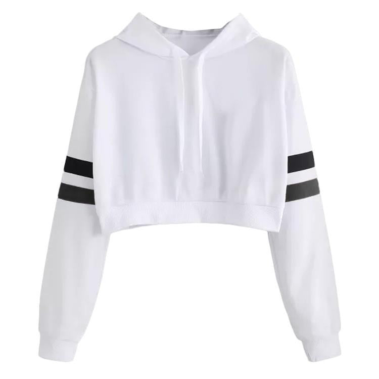 Ladies Hooded Loose Long Sleeve Sweatshirt