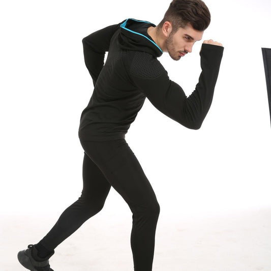 Seamless Top Pocket Cap Rain-proof Fitness Yoga Leggings Suit