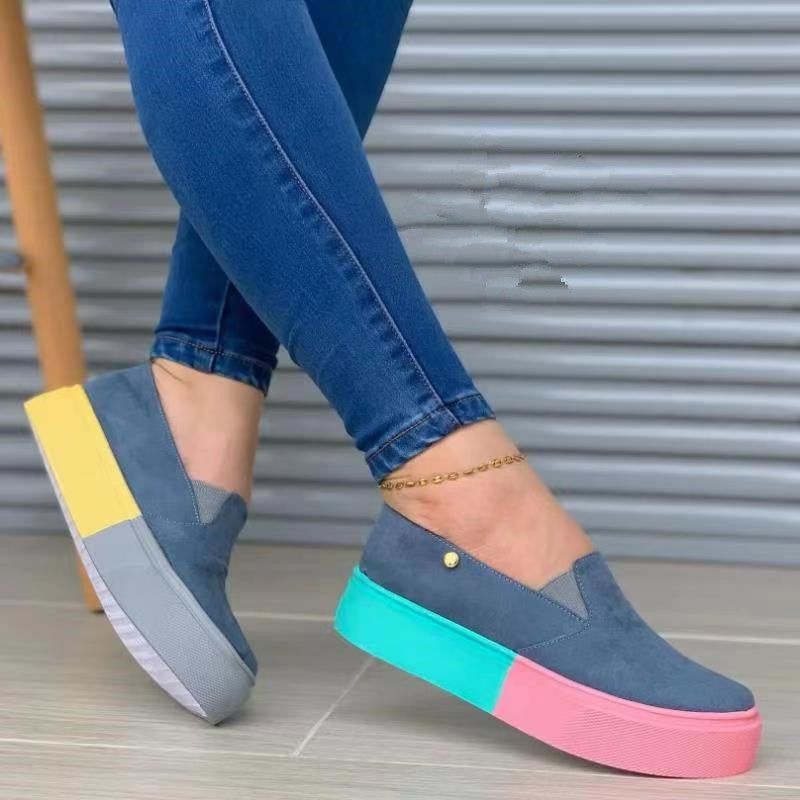 New Women's Shoes Thick Bottom Color Matching