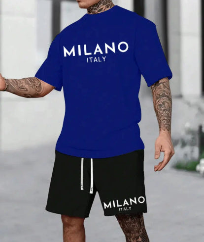 European And American Style Round Neck Short Sleeve Suit