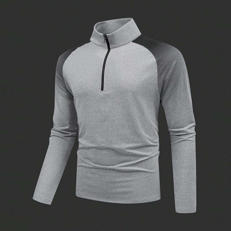 Quick-drying Half Zipper Slim Fit Training Men's Sports Long-sleeved Sweater