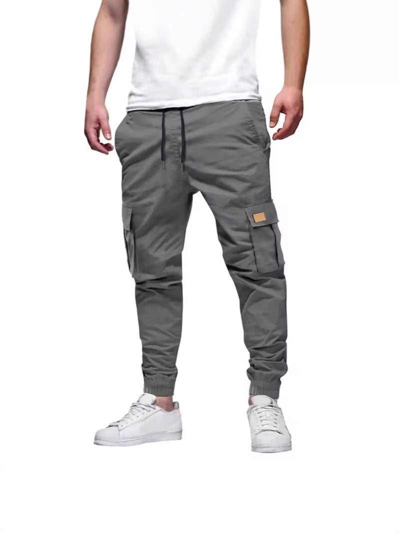 Mens Casual Sports Sweatpants With Drawstring Elastic Waist