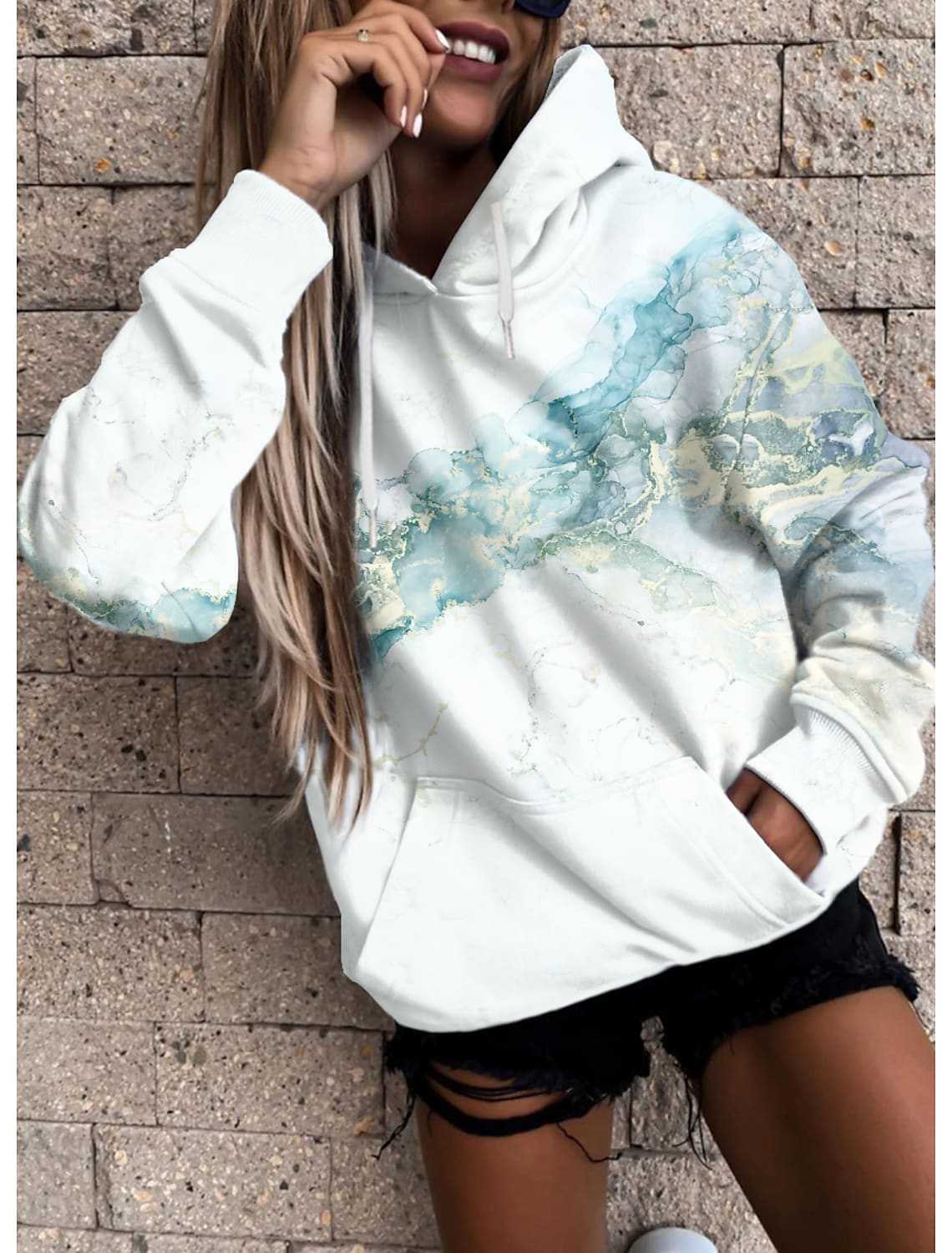 3D Sweatshirt Digital Printing Ladies Top