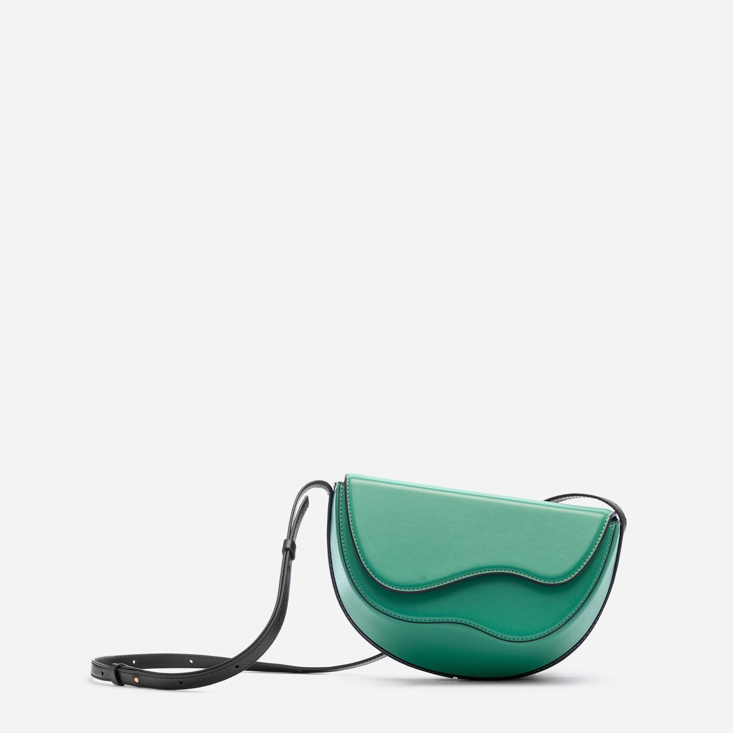 Stitching Unique Curve Multicolor Saddle Bag