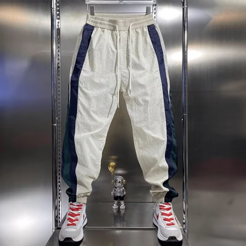 Thin Contrast Stripe Casual Sports Pants