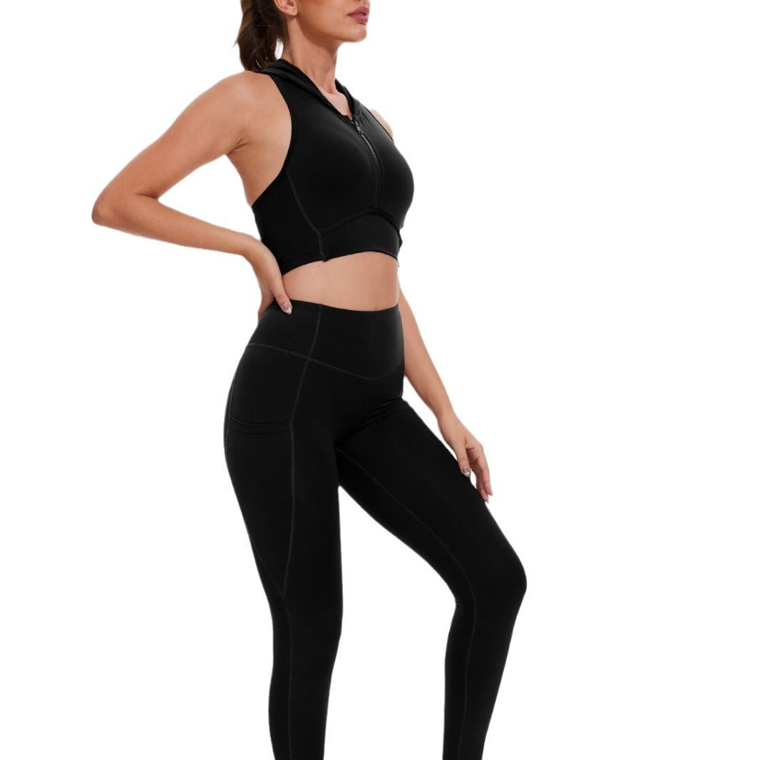 Hip Lifting Fitness Yoga Hat Suit