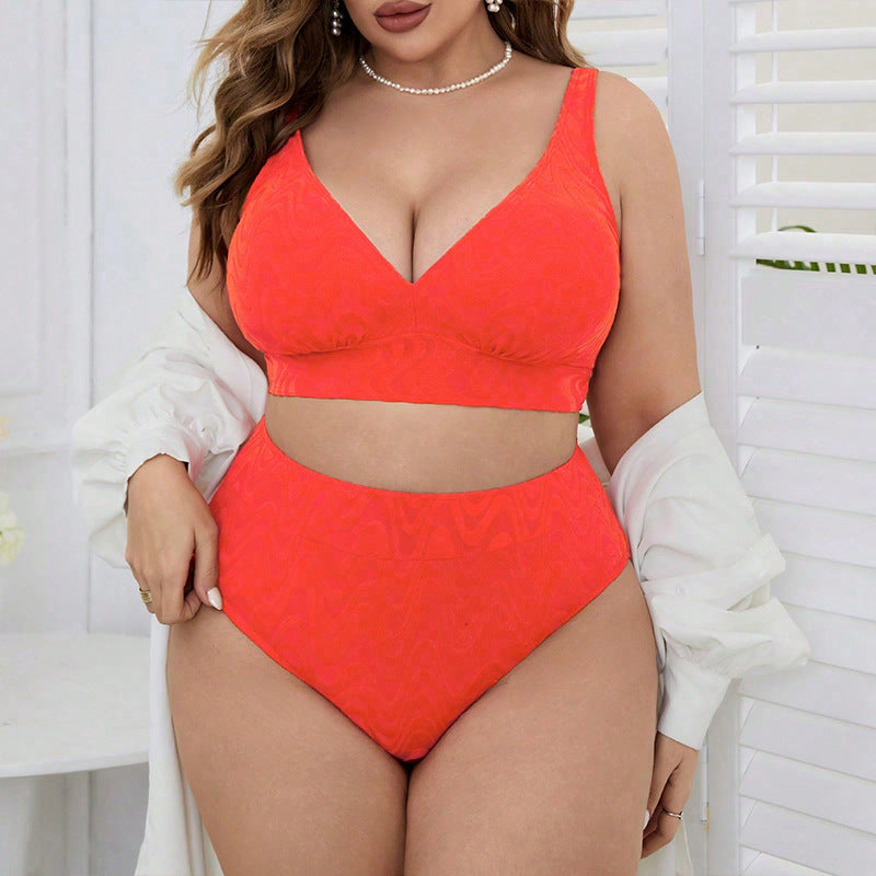 Women's Halter Strap Plus Size Split Bikini