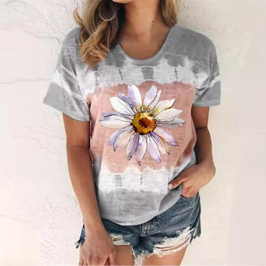 Women's American-style Retro Short Sleeve T-shirt