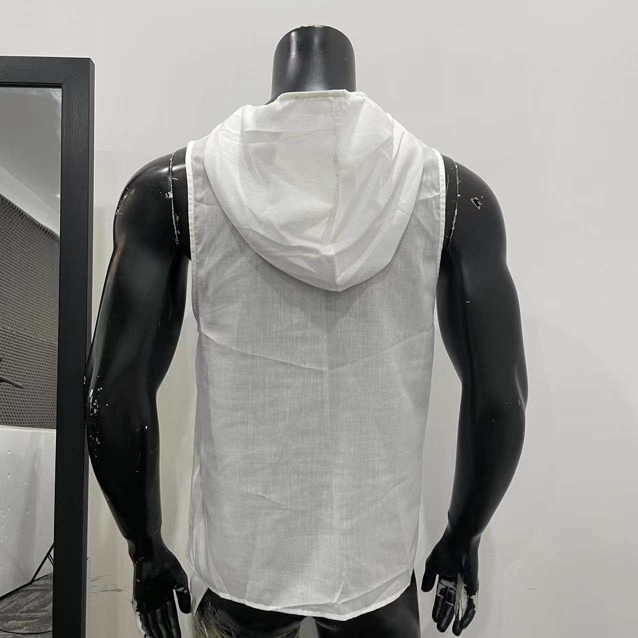 European And American-style Loose-fitting Solid-color Sports And Leisure Vest
