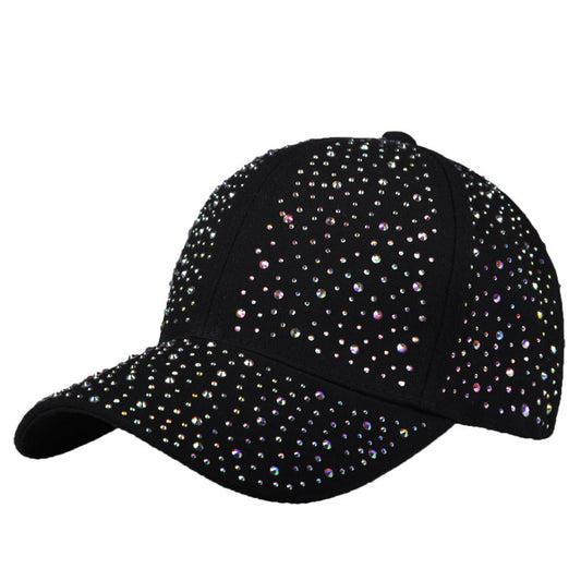 Women's Full Diamond Baseball Cap Outdoor Sun-shade Sun Protection