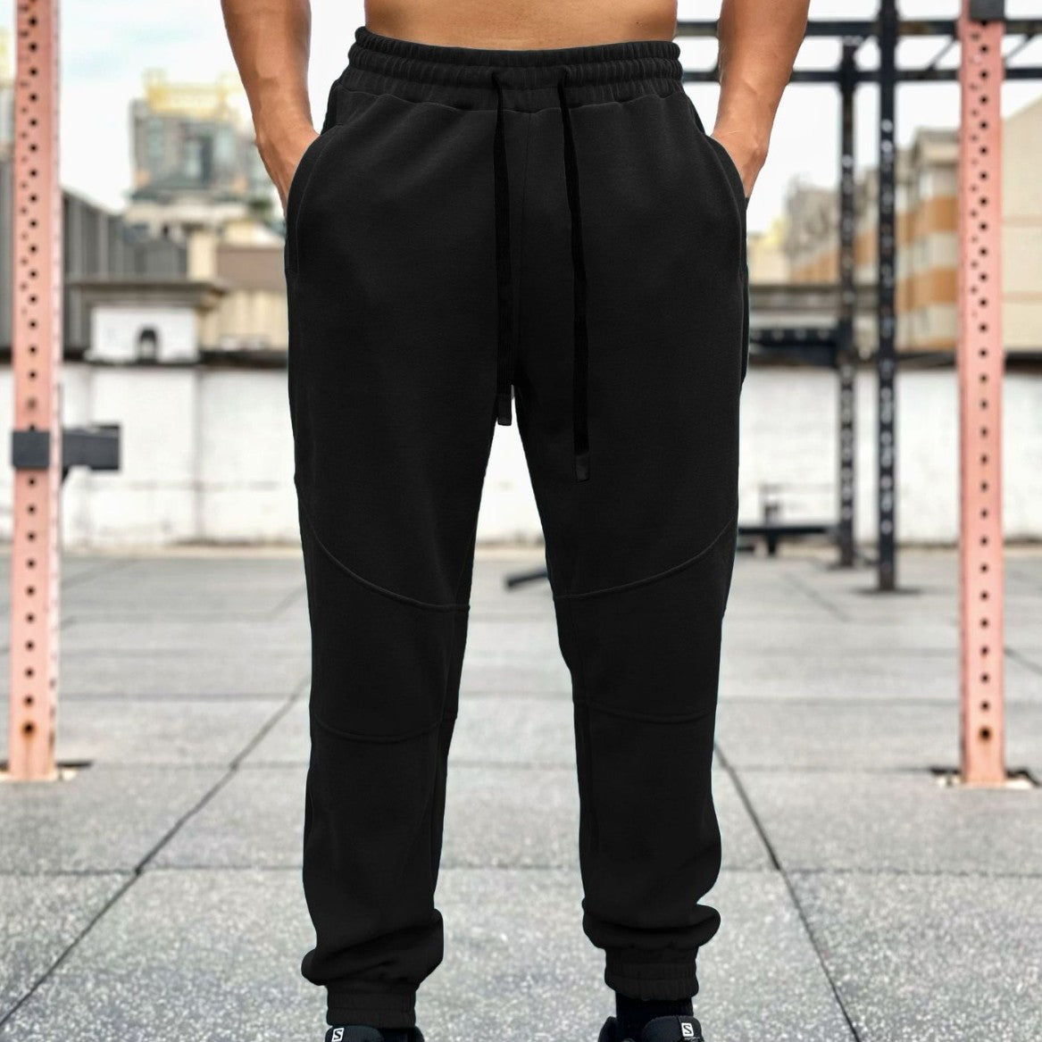Fitness American Cuffed Pants Men's Loose Drawstring