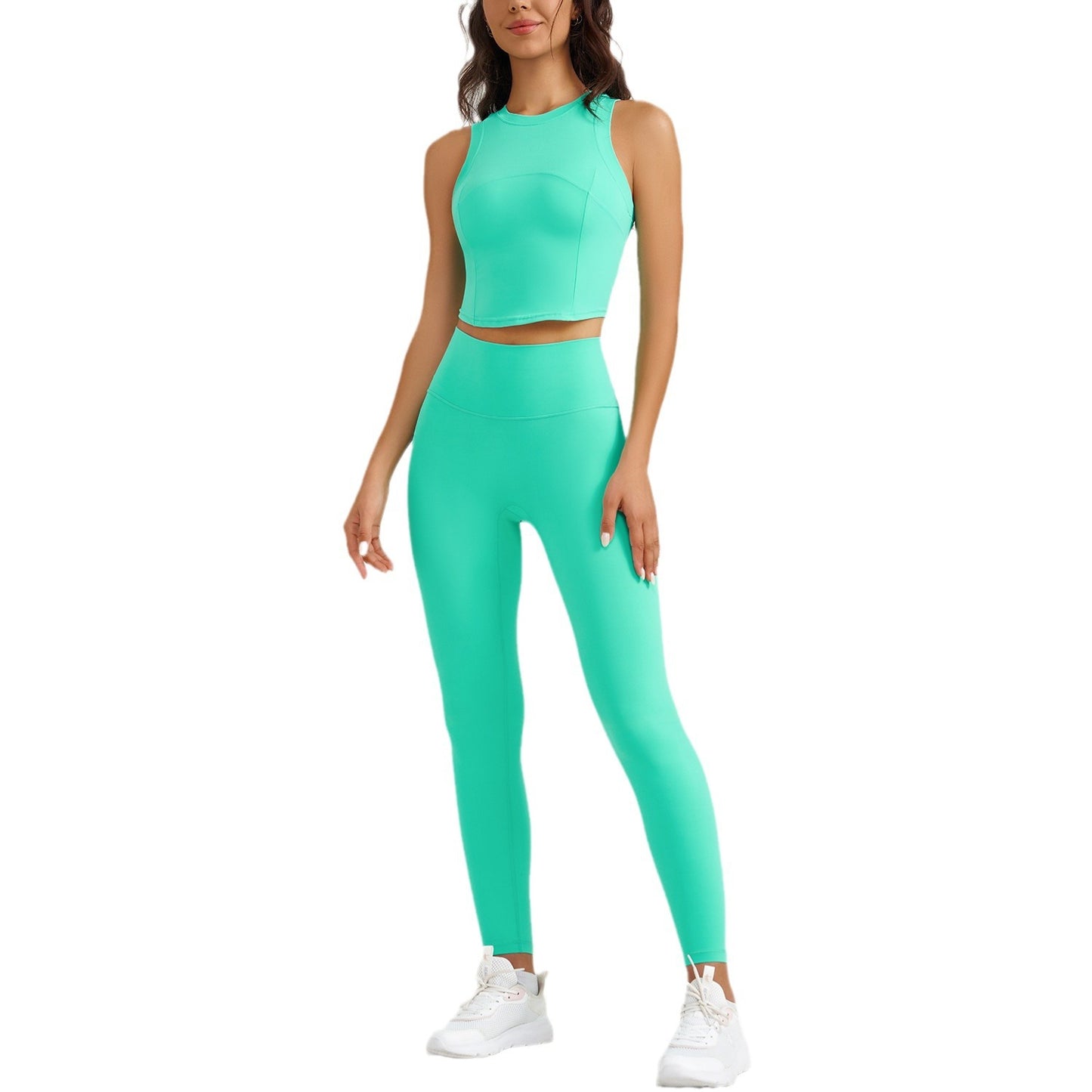 Running High Waist Workout Tights Two-piece Set