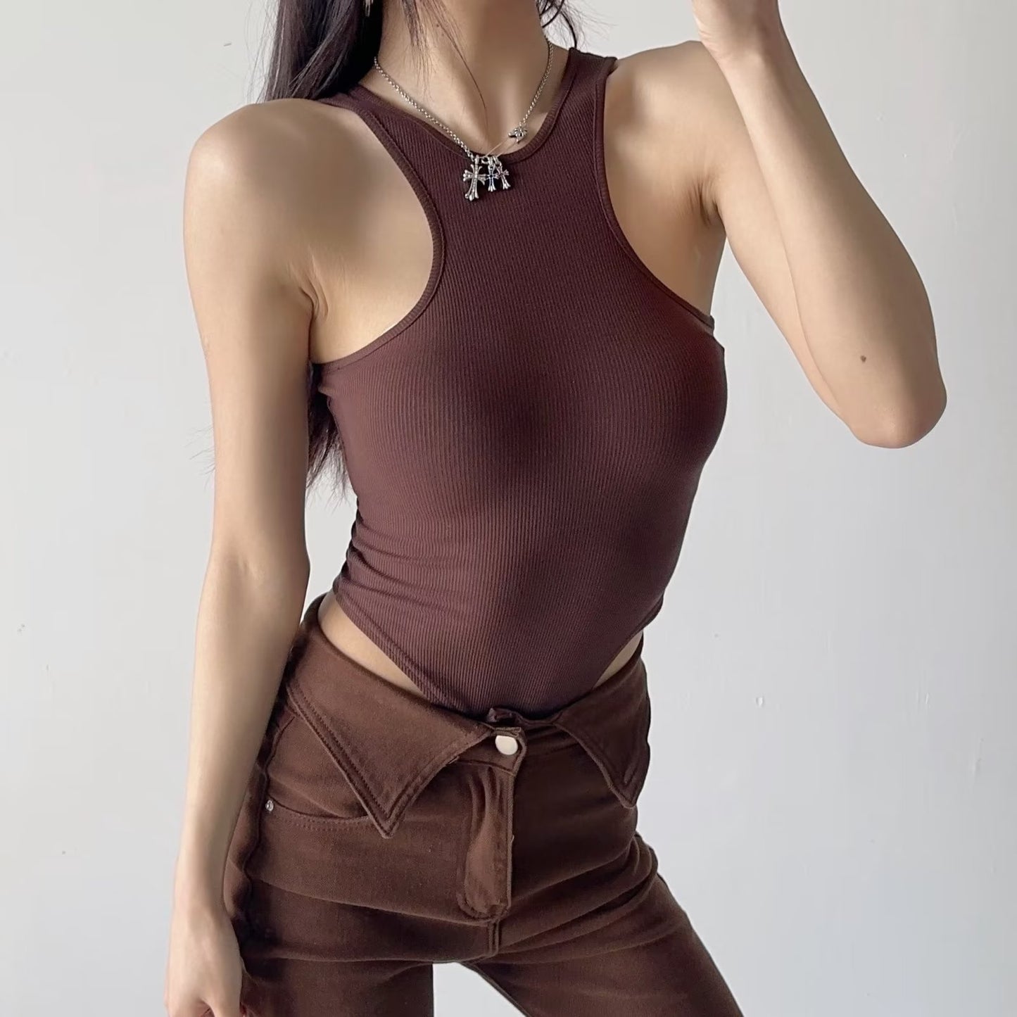 Tight Jumpsuit Women's Sleeveless Slim Top