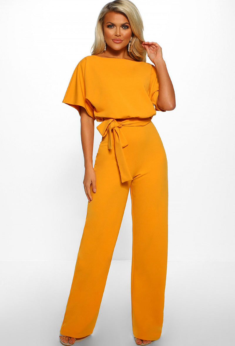 Women's Angel Sleeve Jumpsuit. Comes in 7 Colors