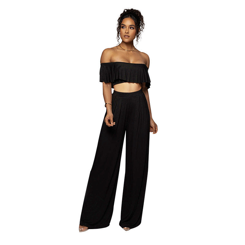 Fashion Casual Wide-leg Pants Suit