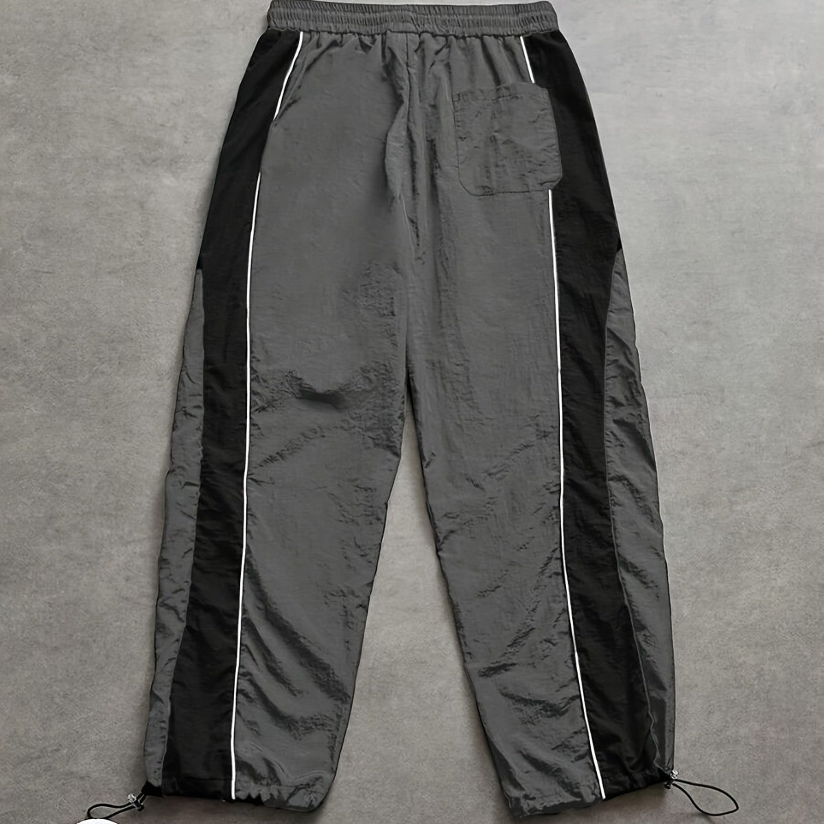 Mens Side-Panel Spliced Drawstring Quick-Dry Casual Pants