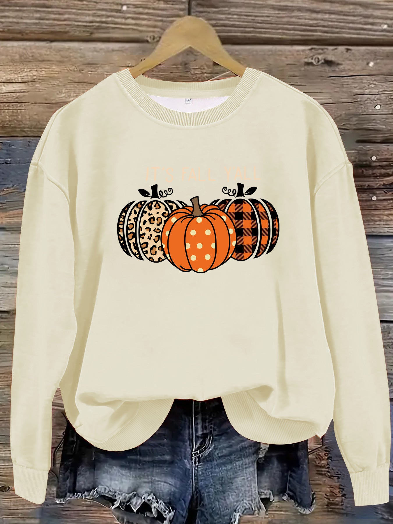 Round Neck Halloween Pumpkin Sweater